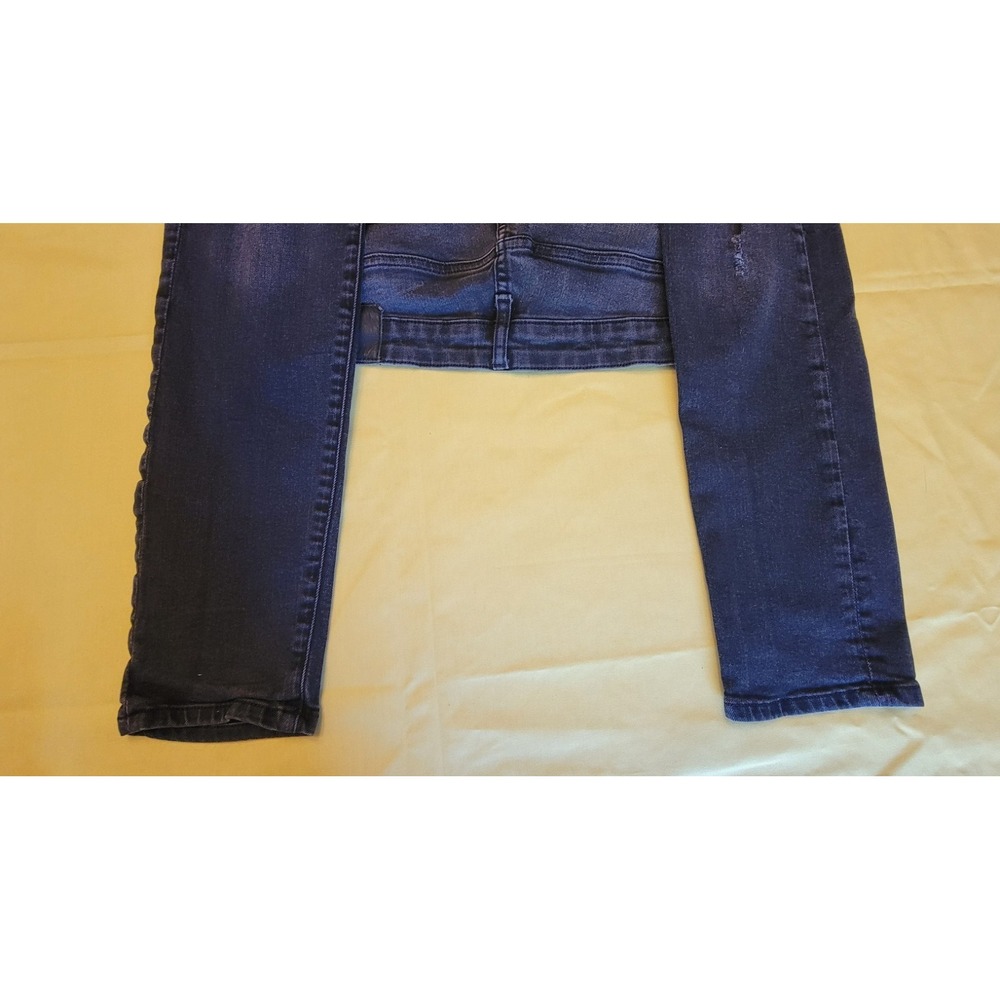 H&M Men's Black Skinny Jeans 32" Distressed Ripped Denim Streetwear Grunge Strch - Picture 8 of 16